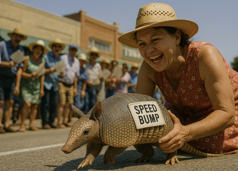 Speed Bump the armadillo