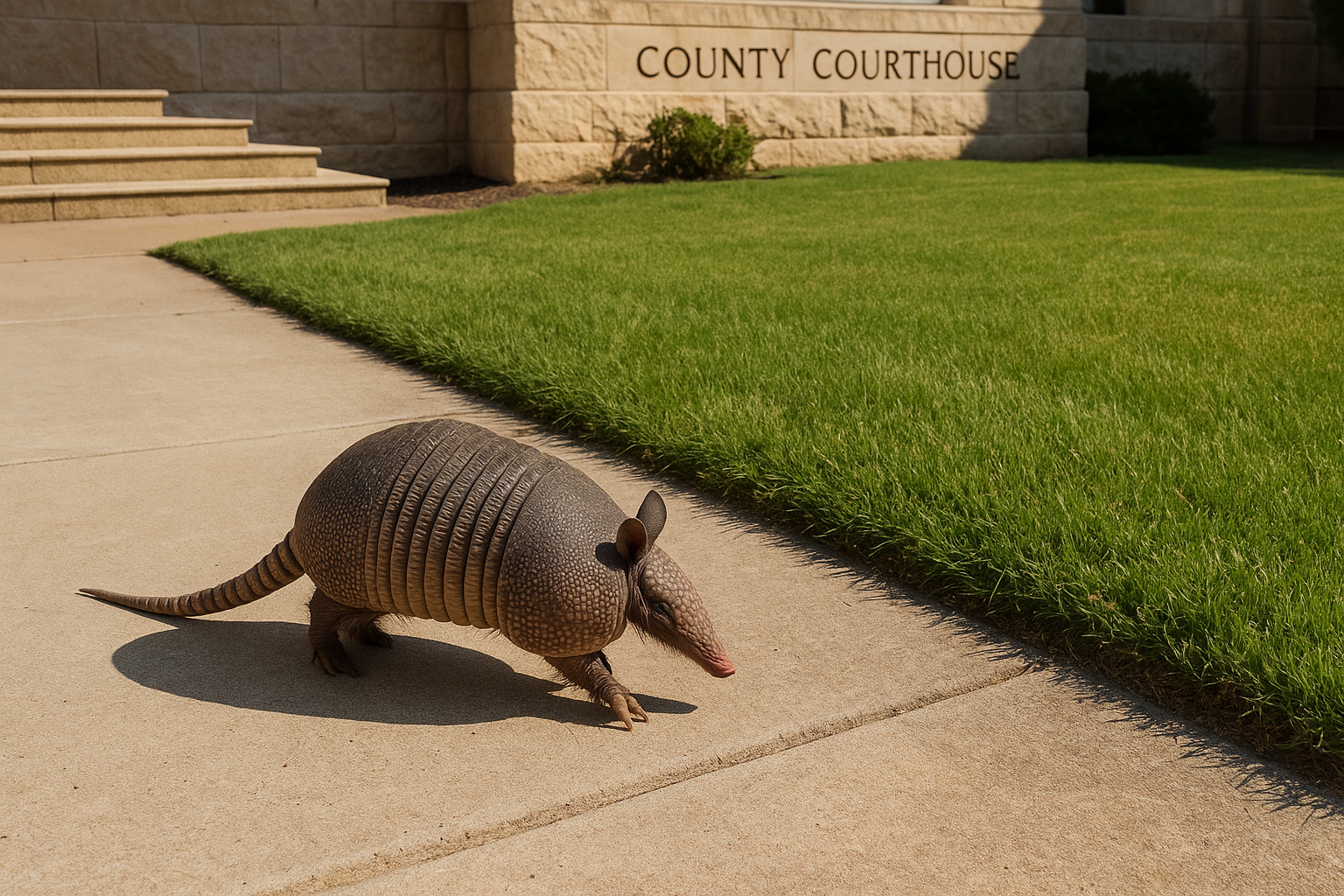 Spectators watching armadillo race